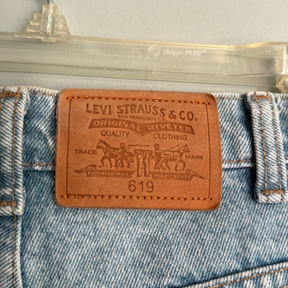 Levi's Vintage 619 Orange Tab Jeans 34X34 Light Wash - Picture 4 of 13